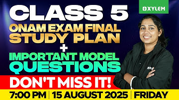 Class 5 Maths | Onam Exam Final Study Plan + Important Model Questions - Don