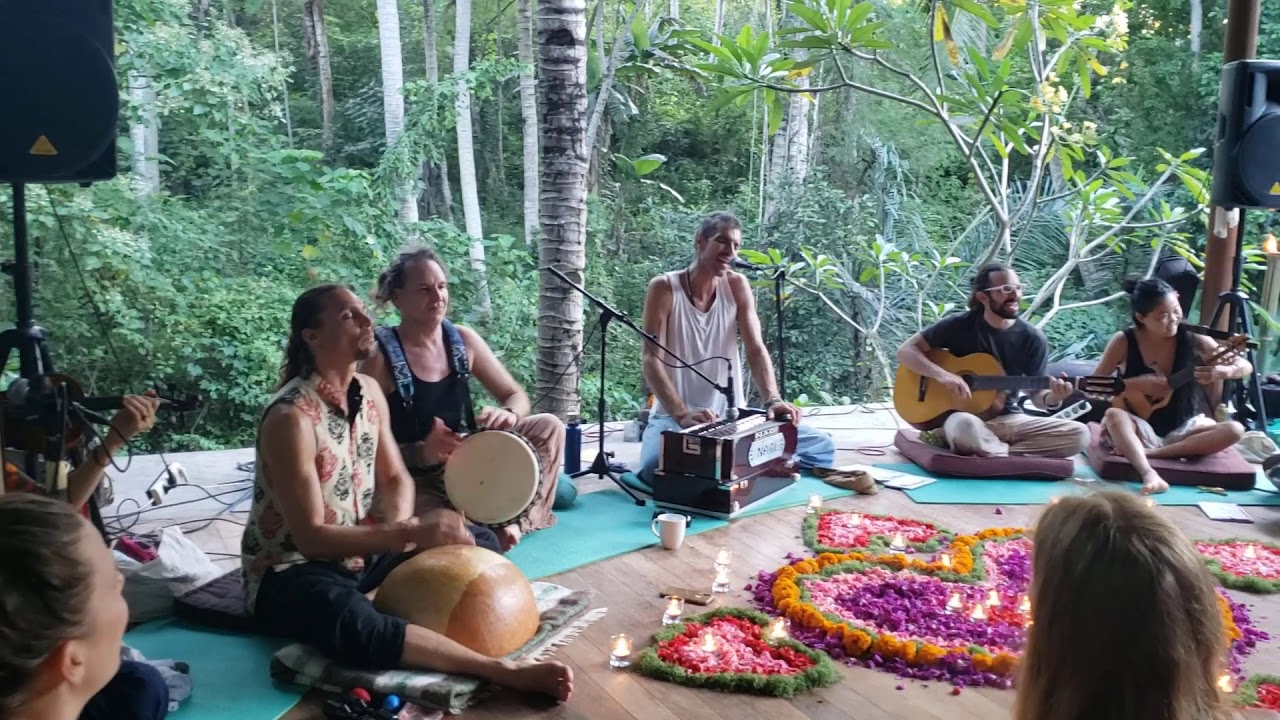 Kirtan at the villa in the jungle in Bali YouTube