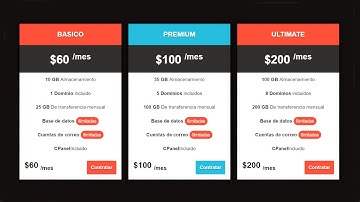 Responsive Pricing Table | Create Pricing Table Using HTML & CSS