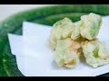 簡単家つまみ♪そら豆と海老の天ぷら　Tempura of broad bean&prawn