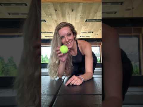 Sciatica relief with a tennis ball