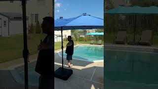 Get rid of that small and junky patio umbrella, upgrade your shade with one of these… #patioseason