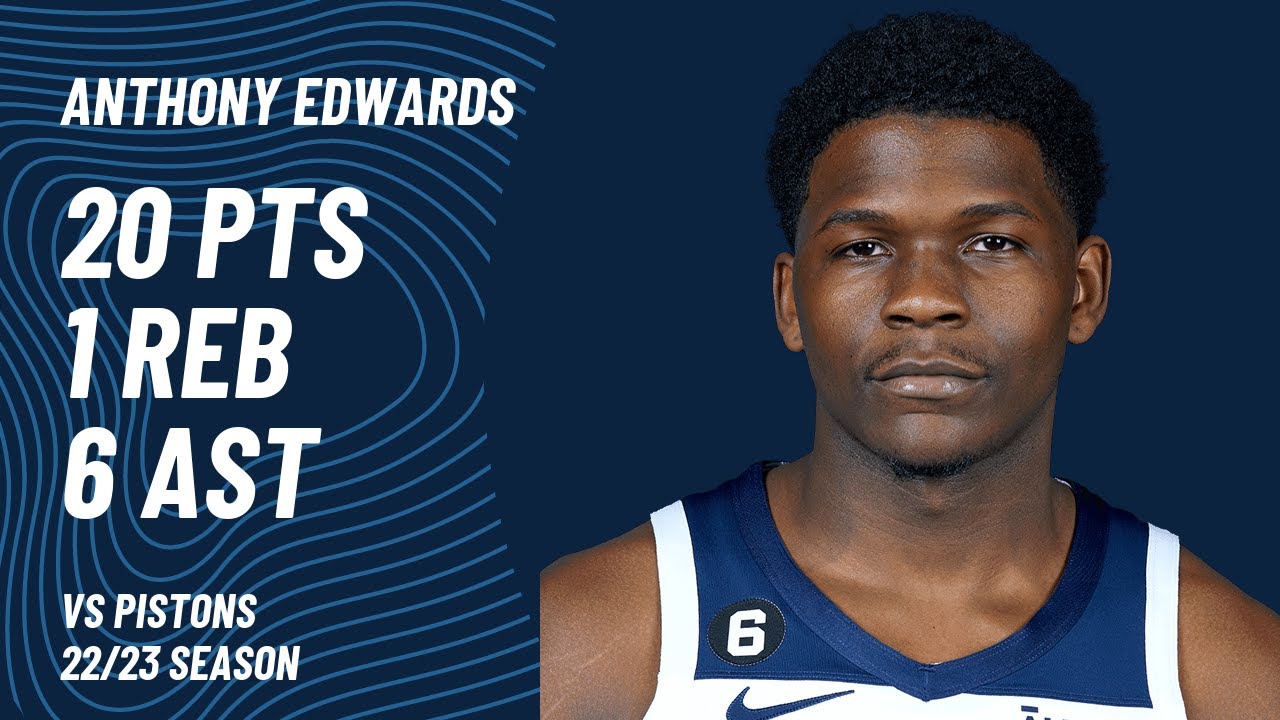 Anthony Edwards vs Detroit Pistons Jan 11, 2023 YouTube