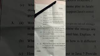 #MDU 2026 Question paper of object oriented programming JAVA ,BCA 6 th sem 3rd year