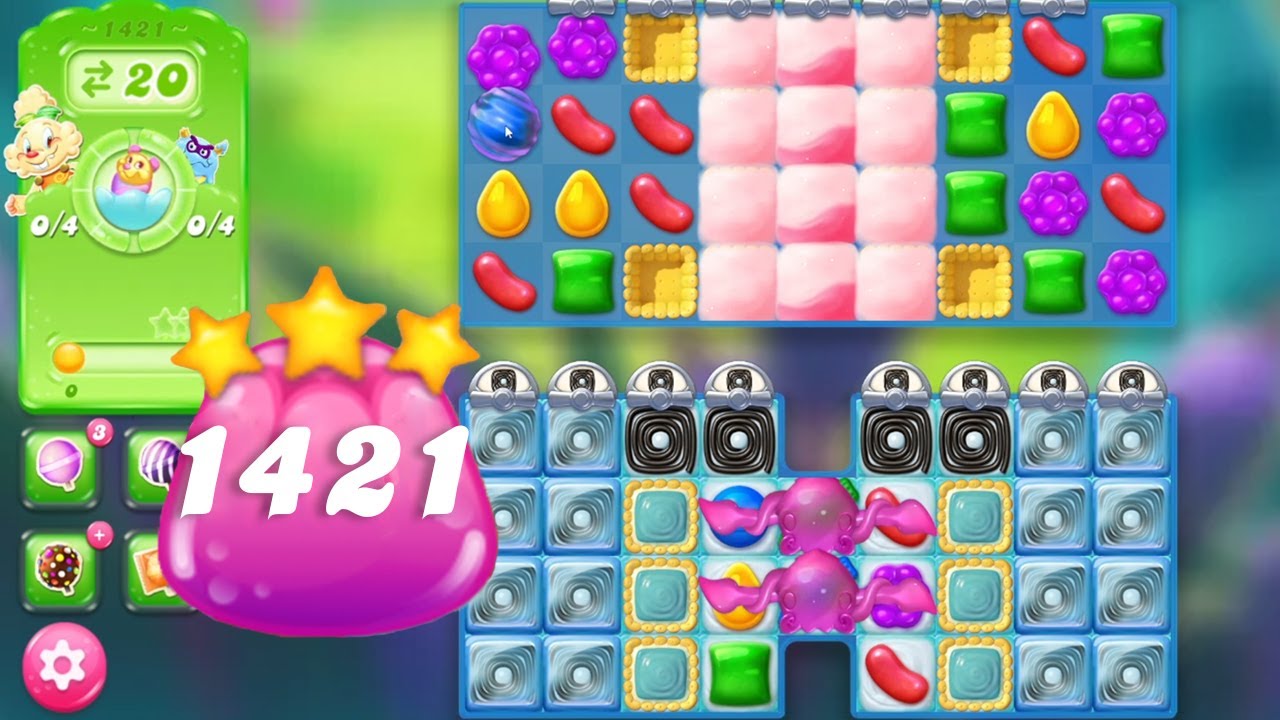 Candy Crush Jelly Saga Level 1421 || 3 Stars 🌟🌟🌟