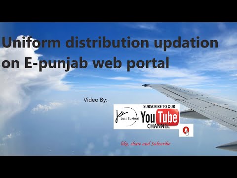 Uniform distribution updation on E punjab web portal