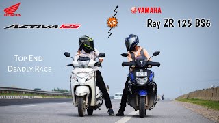 Yamaha Ray ZR Street Rally 125 BS6 Vs Honda Activa 125 | Top End Race | UP65 Racers
