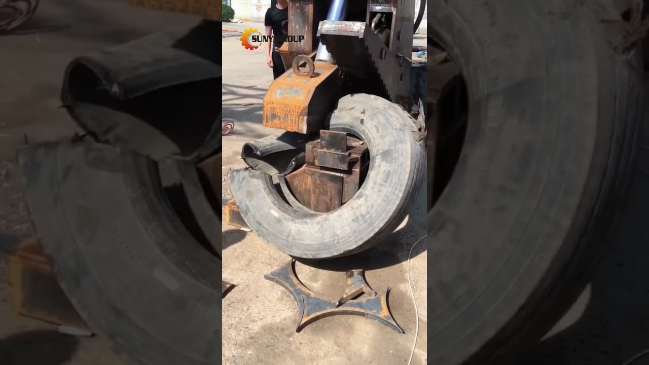 Cutting Tyres | Alligator Shearing Machine 