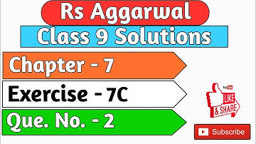 Rs Aggarwal Class 9 | Exercise 7c Question number 2 | Chapter 7 Lines and Angles | Md Sir Class 9