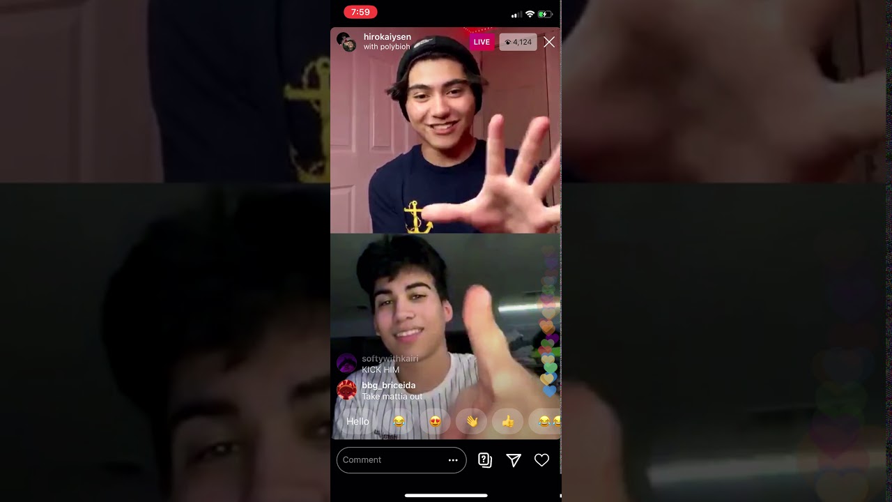 kairi and mattia go live talk about kai possibly crushing on addison rae