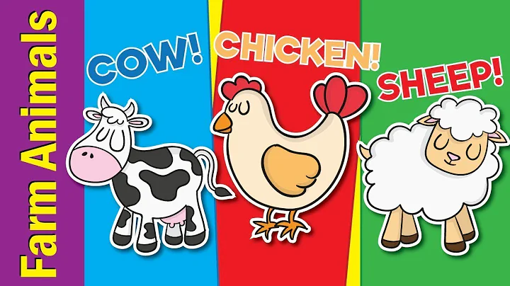 Learn Farm Animals for Kids | Video Flash Cards | Kindergarten, Preschool & ESL |
