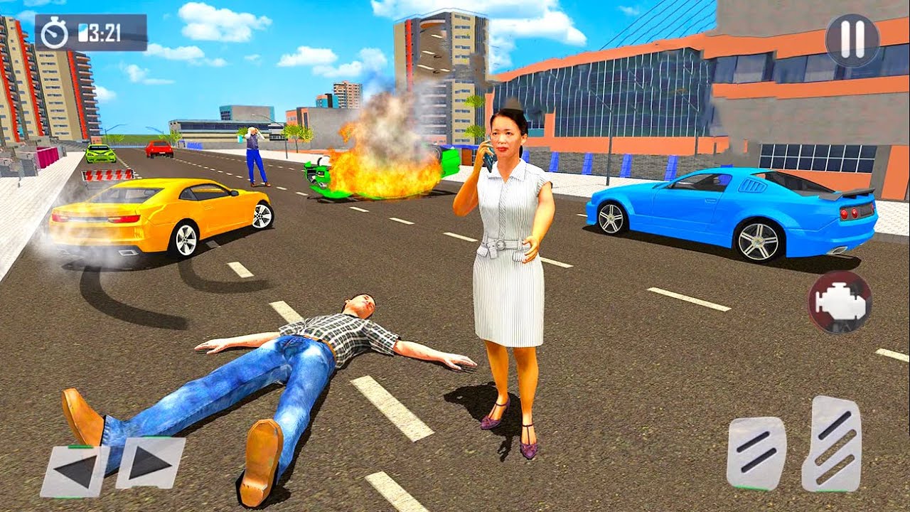 Policeman In Ambulance Driver Simulator #3 - Emergency VAN Doctor - Android Gameplay