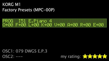 KORG M1 Factory Presets (MPC-00P) Part 2/3