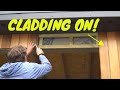 DIY Garden Room Build with No Experience! Part 4 - Vertical Cedar Cladding  🤔