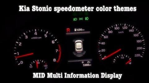 KIA Stonic speedometer MID color themes