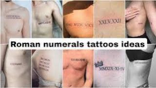 Roman numerals tattoo design ideas ❤️🔥