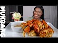 GIANT CRAB LEGS + SEAFOOD BOIL MUKBANG | STORYTIME w/eating pretty sauce