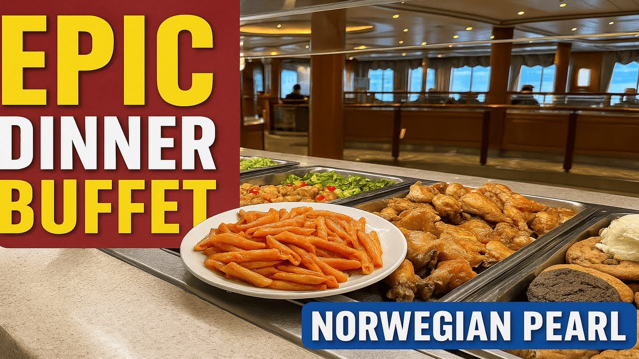 Epic Dinner Buffet on Norwegian Pearl Cruise | Delicious Food & Cruise Dining Experience