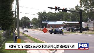 Forest City police search for armed, dangerous man
