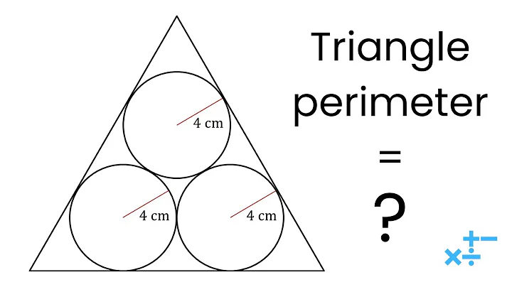 Three circles inside an equilateral triangle - Tricky geometry maths problem