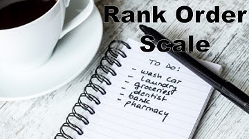 Rank Order Scale | Comparative Methods of Scaling  | Quickest and Easiest Explanation in Hindi