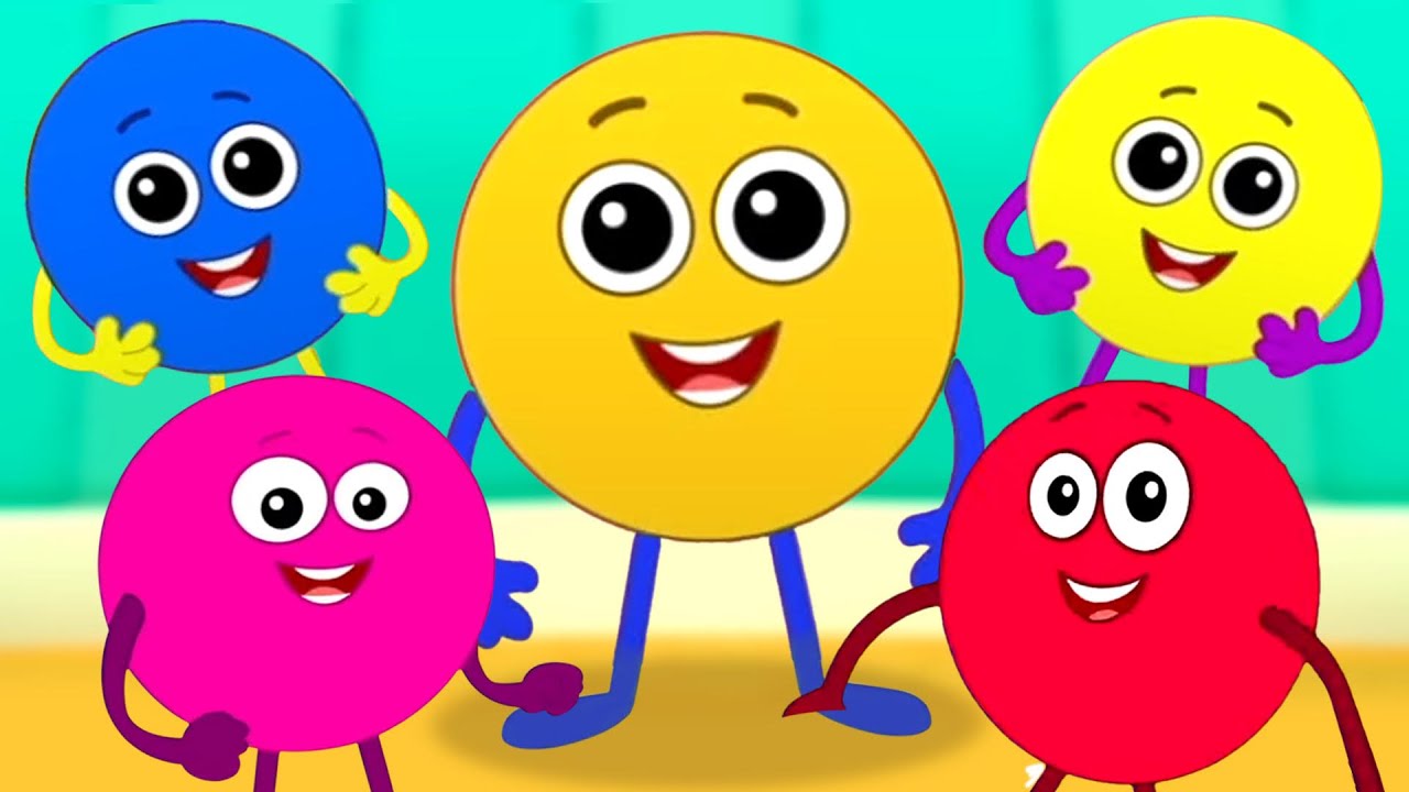 Five Little Circles Jumping On The Bed, Counting Song and Rhymes for Kids