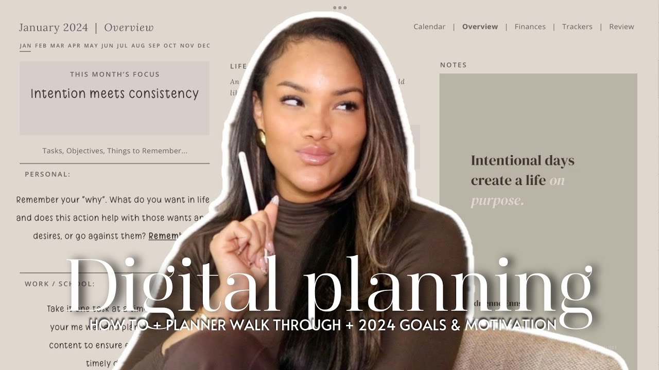 Start 2024 strong! Digital plan & journal with me + motivation for 2024 | Allyiahsface