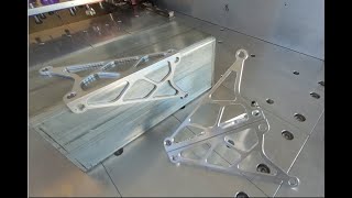 Bill's Home Built PrintNC PRO Machining  opposing and twisted 6061 Alloy Brackets X 4