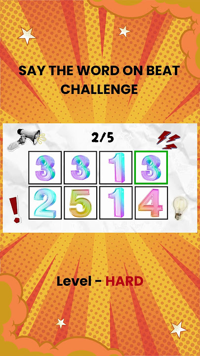 Level 1 - HARD - Say The Word On Beat Challenge #shorts