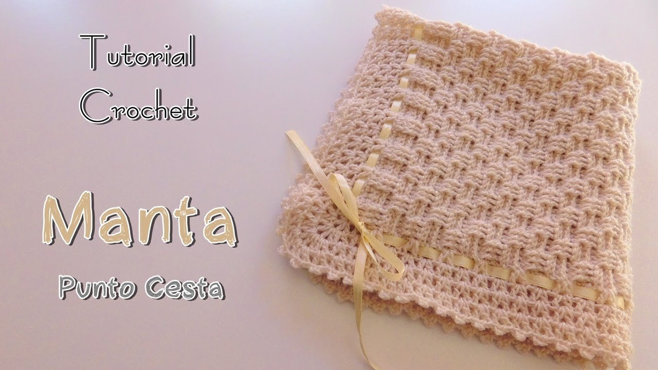 Manta para bebé a crochet paso a paso con punto frijol FÁCIL y