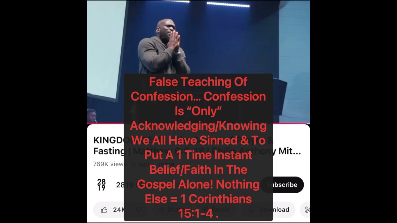 Watch Pastor Philip Anthony Mitchell #exposed False Teaching Of Confession. on YouTube Watch Pastor Philip Anthony Mitchell #exposed False Teaching Of Confession. on YouTube