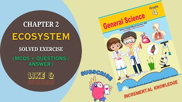Grade 4 GENERAL SCIENCE | Chapter 2 Ecosystem | Exercise with MCQs + Question /Answer