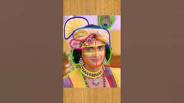 how to draw Sumedh Mudgalkar as Krishna 😍😊 #shorts #drawing #krishna #kanhaji