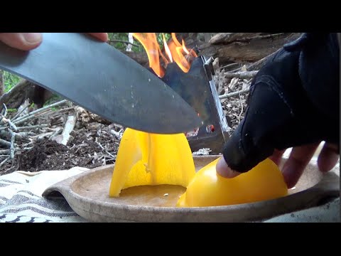 KUKRI COOKING Beef & Chicken Fajitas On Emberlit Stove & Cast Iron