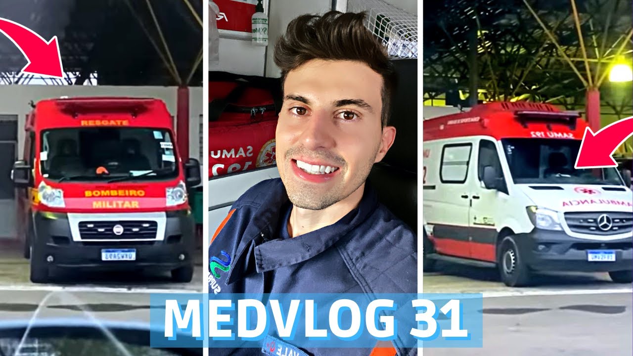 MEDVLOG #31 I plantão na ambulância dos bombeiros 🚑 + resumos 📚 + medicina 🩺