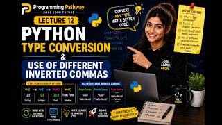 Python Course 2026 🚀 | Lecture 12: Type Conversion #python #codingforbeginners #codingtutorial