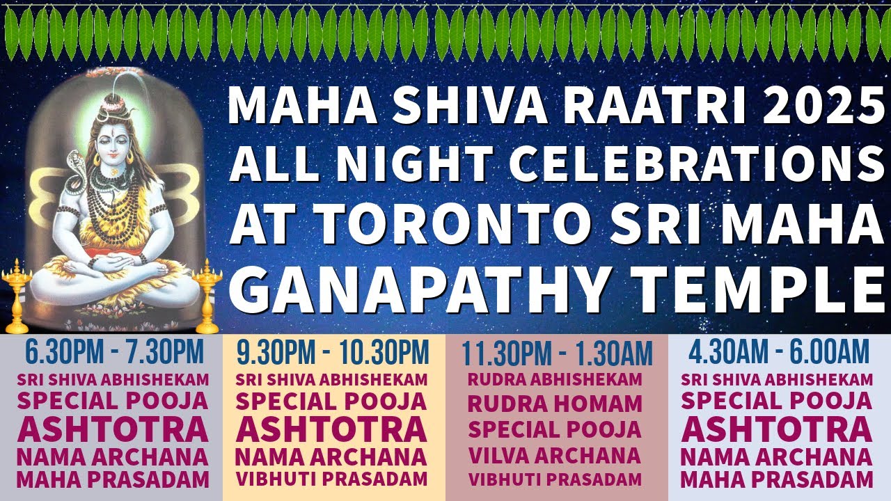 4th Kaala Pooja - Shivaratri Celebrations 2025 - Toronto Sri Maha Ganapathy Temple