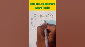 SSC CGL EXAM||ये सवाल सिख लो जल्दी परीक्षा में बहुत बार पूछा है||Reasoning short tricks#ssc#shorts