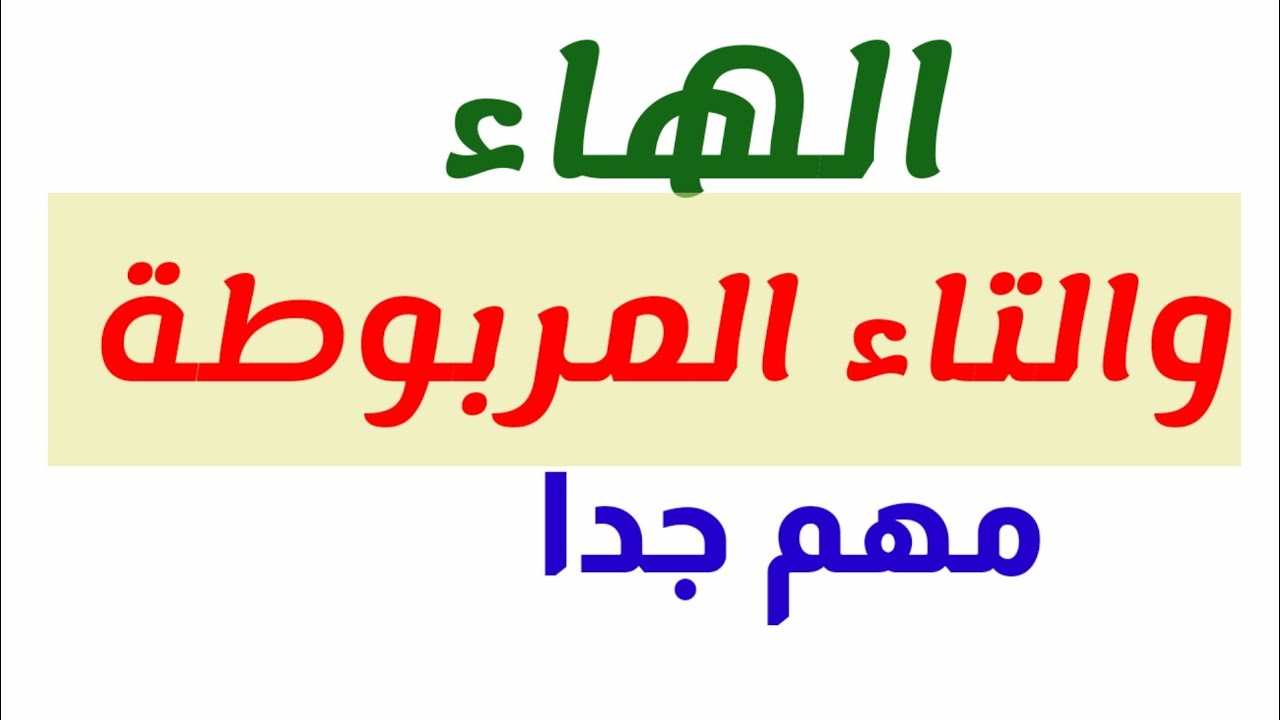 الفرق بين الهاء والتاء المربوطة بطريقة سهلة مع ا/ محمد عامر
