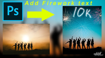 How to add Fireworks text in Photoshop || Photoshop Mood ||