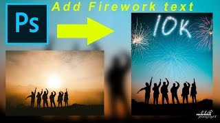 How to add Fireworks text in Photoshop || Photoshop Mood ||