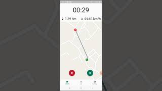 run tracker- I started the app and run in my own street flutterdev android