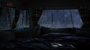 Fall Into A Deep Sleep Listening To Heavy Rain On Window In A Cozy T1 Campervan | Relaxing Van Life