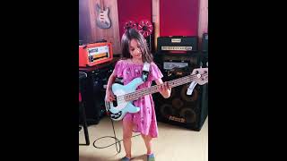 Video thumbnail of "8 year old Bassist RMG Artist Ellen plays to Stevie Wonder's Sir Duke."