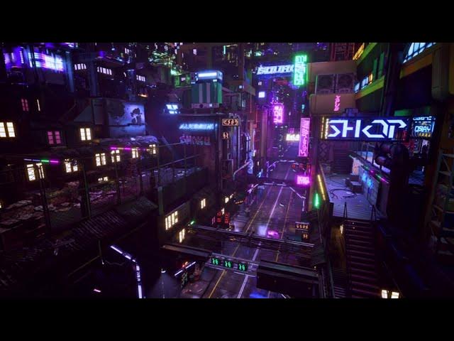 Cyberpunk Futuristic City Theme Live Wallpaper HD LOOP 