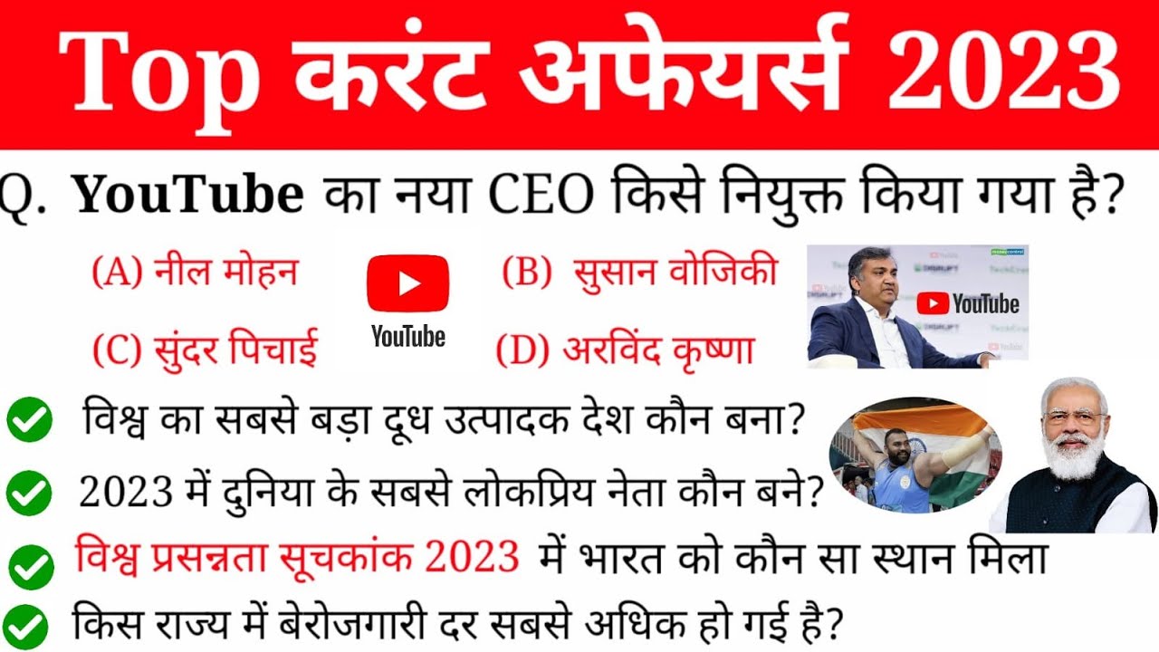 Most important Current affairs 2023 in hindi | February | करंट अफेयर्स ...