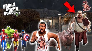 Franklin and Avengers VS Mr Meat Escape from House | Mr Meat 1 | GTA V AVENGERS | A.K GAME WORLD screenshot 5