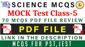 Mock Test Class 5 PDF Review I PDF File I PDF Link in the Description I By STB Science