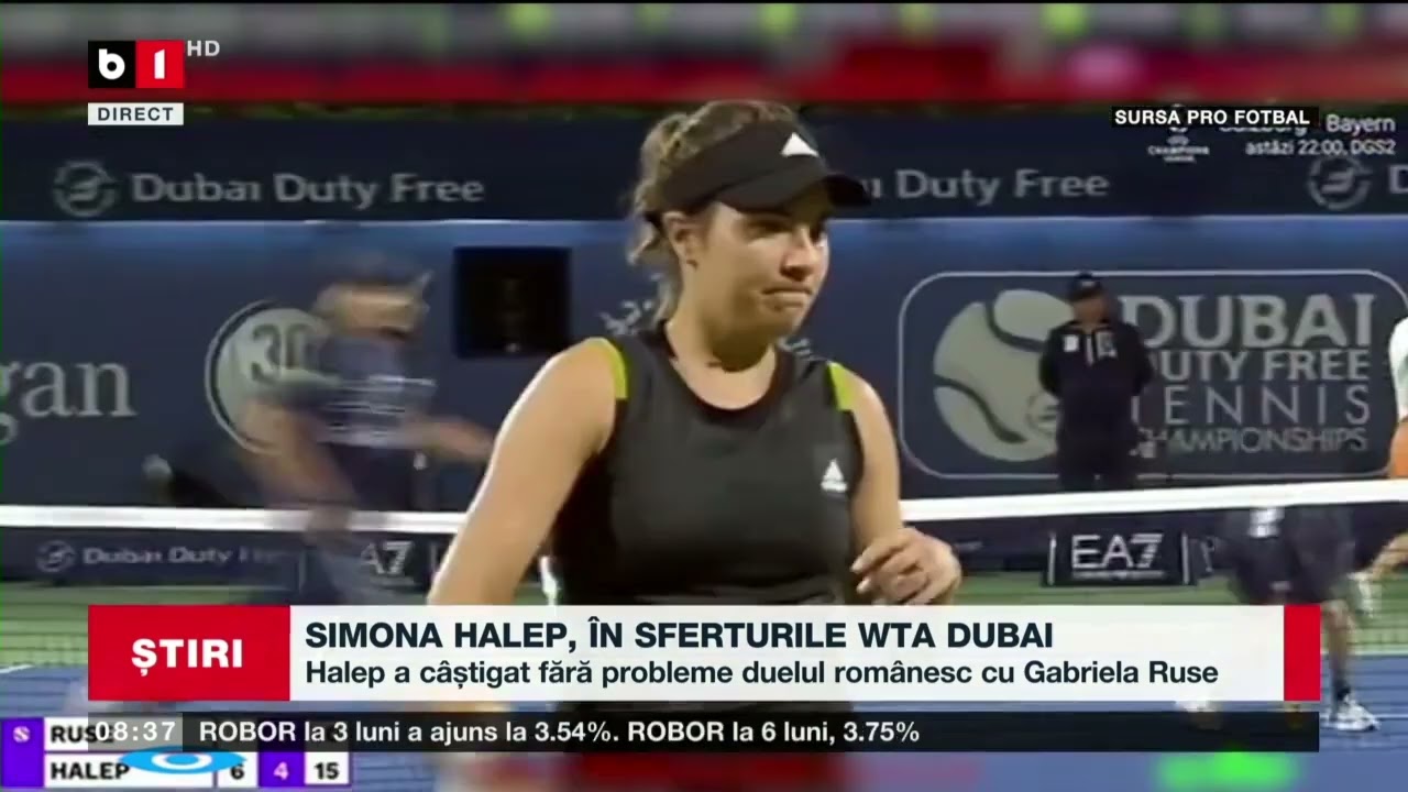 SIMONA HALEP, ÎN SFERTURI LA WTA DUBAI_Stiri B1_17 febr 2022