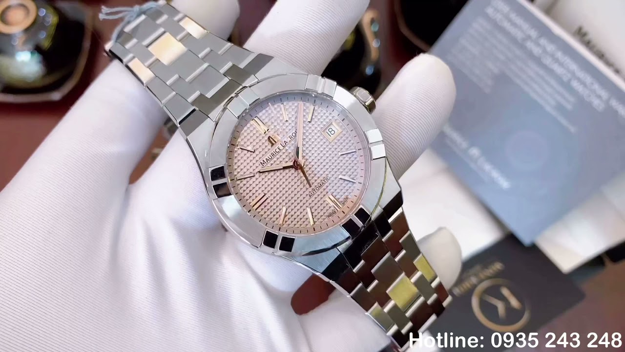 Maurice Lacroix Aikon Pink Dial AI6007-SS002-731-1 39mm - YouTube
